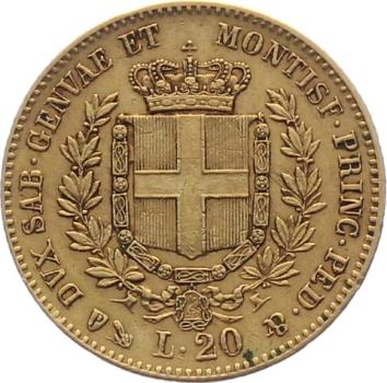 Preview: Sardinien 20 Lire 1860 - Victorivs Emmanvel II.